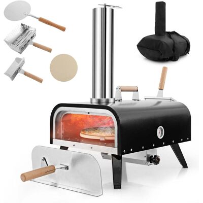 HELLOSHOP26 Horno De Pizza Portátil Para Exterior 75 X 42 X 70 Cm Cocción Rápida Materiales De Primera Calidad Compacto Acero Inoxidable Negro 200019979 HELLOSHOP26 Horno De Pizza Portátil Para Exterior 75 X 42 X 70 Cm Cocción Rápida Materiales De Primera Calidad Compacto Acero Inoxidable Negro 200019979