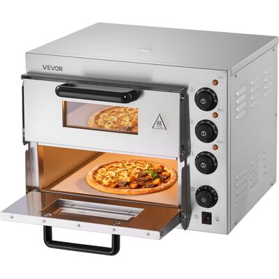 Vevor Horno De Pizza Electrico De Encimera 35,56 Cm 1800 W Con Doble Capa Rango De Temperatura Ajustable De 0 - 350 °c Construcción De Acero Inoxidable Con Piedra Y Asa Para Restaurante, Hogar Vevor Horno De Pizza Electrico De Encimera 35,56 Cm 1800 W Con Doble Capa Rango De Temperatura Ajustable De 0 - 350 °c Construcción De Acero Inoxidable Con Piedra Y Asa Para Restaurante, Hogar