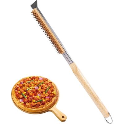 OEM Cepillo Para Horno De Pizza - Limpiador De Parrillas - Limpieza De Hornos - Con Raspador De Metal - 53 Cm - Color Madera OEM Cepillo Para Horno De Pizza - Limpiador De Parrillas - Limpieza De Hornos - Con Raspador De Metal - 53 Cm - Color Madera