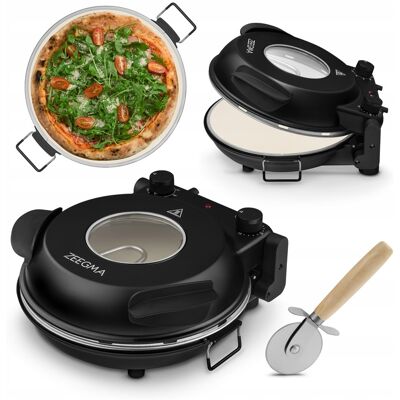 BITUXX Horno De Pizza De Piedra A 400 °c Horno De Pizza De 1200 W Con Termostato BITUXX Horno De Pizza De Piedra A 400 °c Horno De Pizza De 1200 W Con Termostato