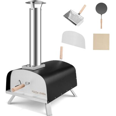 HELLOSHOP26 Horno De Pizza Para Exterior 42 X 81 X 84,5 Cm Cocción Rápida Versátil Diseño Moderno Acero Plateado 200019196 HELLOSHOP26 Horno De Pizza Para Exterior 42 X 81 X 84,5 Cm Cocción Rápida Versátil Diseño Moderno Acero Plateado 200019196