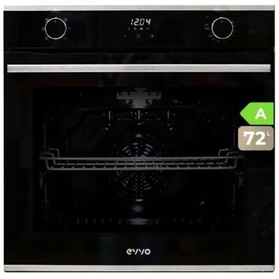 Evvo Horno Eléctrico Empotrable, Eficiencia A - 2800w, 72 Litros, Función Grill, 7 Programas, Temporizador, Mando Selector, Puer Evvo Horno Eléctrico Empotrable, Eficiencia A - 2800w, 72 Litros, Función Grill, 7 Programas, Temporizador, Mando Selector, Puer