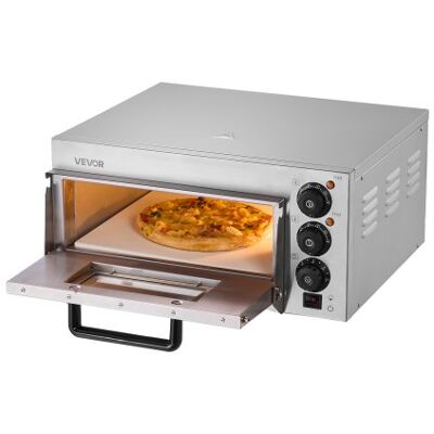 OEM Horno De Pizza Eléctrico De Encimera 35,56 Cm 1300 W De Una Sola Capa Rango De Temperatura Ajustable De 0 - 300 °c Construcción De Acero Inoxidable Con Piedra Y Asa Para Restaurante, Hogar OEM Horno De Pizza Eléctrico De Encimera 35,56 Cm 1300 W De Una Sola Capa Rango De Temperatura Ajustable De 0 - 300 °c Construcción De Acero Inoxidable Con Piedra Y Asa Para Restaurante, Hogar