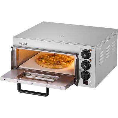 Vevor Horno De Pizza Electrico De Encimera 35,56 Cm 1300 W De Una Sola Capa Rango De Temperatura Ajustable De 0 - 300 °c Construcción De Acero Inoxidable Con Piedra Y Asa Para Restaurante, Hogar Vevor Horno De Pizza Electrico De Encimera 35,56 Cm 1300 W De Una Sola Capa Rango De Temperatura Ajustable De 0 - 300 °c Construcción De Acero Inoxidable Con Piedra Y Asa Para Restaurante, Hogar