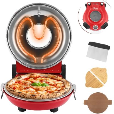 OEM Máquina Para Hacer Pizzas, Piedra Cerámica, 1200 W De Potencia, Color Rojo-lmc OEM Máquina Para Hacer Pizzas, Piedra Cerámica, 1200 W De Potencia, Color Rojo-lmc