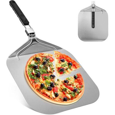 OEM Pala Para Pizza Perforada Profesional De 32 X 32 Cm, Gran Superficie, Con Mango Plegable Para Horno Y Barbacoa Para Hornear Pizzas Y Pan, Longitud Total 63,2 Cm. OEM Pala Para Pizza Perforada Profesional De 32 X 32 Cm, Gran Superficie, Con Mango Plegable Para Horno Y Barbacoa Para Hornear Pizzas Y Pan, Longitud Total 63,2 Cm.