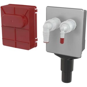 Alcadrain Sifones - Sifón Para Lavadora, Para Conexión De Dos Aparatos, Oculto, Acero Inoxidable Aps6 Alcadrain Sifones - Sifón Para Lavadora, Para Conexión De Dos Aparatos, Oculto, Acero Inoxidable Aps6