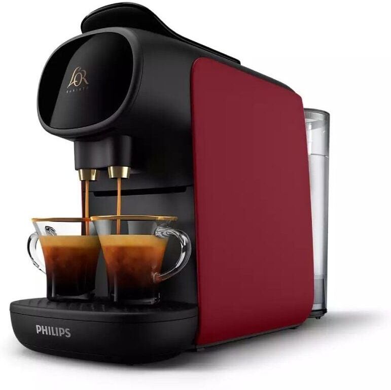 Cafetera de cápsulas Philips l'or barista sublime lm9012/50/ compatible cápsulas nespresso y l'or/ negra y roja