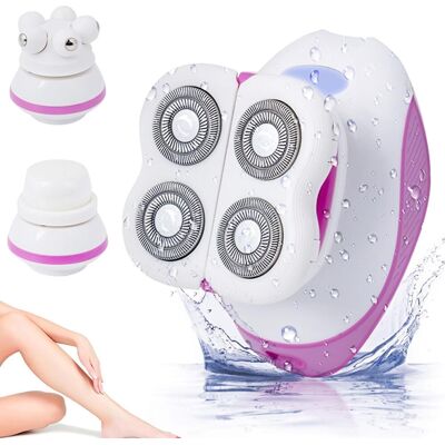 JALLERIA Afeitadora Eléctrica Impermeable 3 En 1 Para Mujeres - Afeitadora De Bikini Inalámbrica - Para Eliminar El Vello De Piernas, Rostro, Cuerpo Y Labios JALLERIA Afeitadora Eléctrica Impermeable 3 En 1 Para Mujeres - Afeitadora De Bikini Inalámbrica - Para Eliminar El Vello De Piernas, Rostro, Cuerpo Y Labios