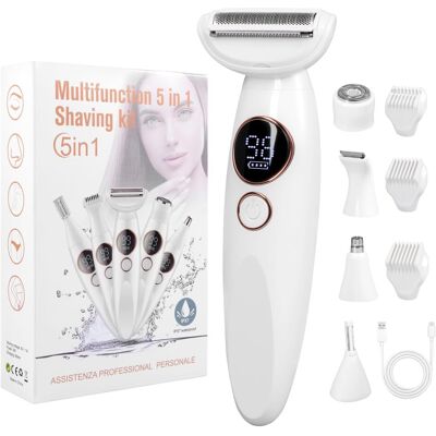 OEM Recortadora Y Afeitadora Eléctrica 5 En 1 Para Bikini Y Mujer - Afeitadora Íntima Resistente Al Agua Ipx7 Para La Línea Del Bikini, Rostro, Cuerpo Y Cejas - Afeitadora Inalámbrica Para Mujer Con Carga OEM Recortadora Y Afeitadora Eléctrica 5 En 1 Para Bikini Y Mujer - Afeitadora Íntima Resistente Al Agua Ipx7 Para La Línea Del Bikini, Rostro, Cuerpo Y Cejas - Afeitadora Inalámbrica Para Mujer Con Carga