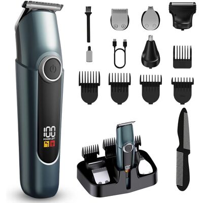OEM Cortapelos Para Hombre, Afeitadora Eléctrica 5 En 1, Recortadora De Pelo Inalámbrica, Kit De Belleza Impermeable Para Rostro, Músculos, Cuerpo, Orejas Y Nariz, Color Cian OEM Cortapelos Para Hombre, Afeitadora Eléctrica 5 En 1, Recortadora De Pelo Inalámbrica, Kit De Belleza Impermeable Para Rostro, Músculos, Cuerpo, Orejas Y Nariz, Color Cian