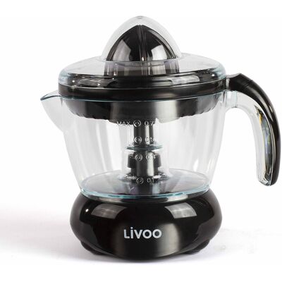 LIVOO Presse-agrumes Électrique - Pour Jus D'Orange, Citron Et Autres Agrumes - Rotation Double Sens - 25 W, Noir LIVOO Presse-agrumes Électrique - Pour Jus D'Orange, Citron Et Autres Agrumes - Rotation Double Sens - 25 W, Noir