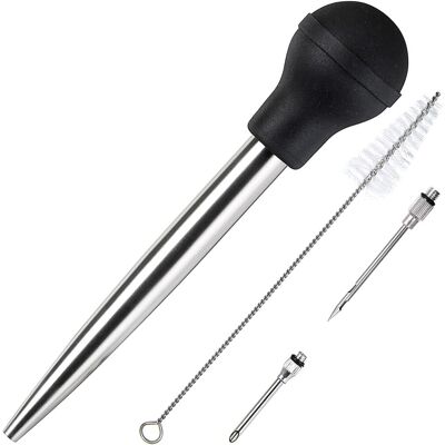 OEM Exprimidor De Cítricos De Acero Inoxidable Apto Para Uso Alimentario Y Goma, Con Inyector De Adobo Y Cepillo Para Facilitar La Limpieza. OEM Exprimidor De Cítricos De Acero Inoxidable Apto Para Uso Alimentario Y Goma, Con Inyector De Adobo Y Cepillo Para Facilitar La Limpieza.