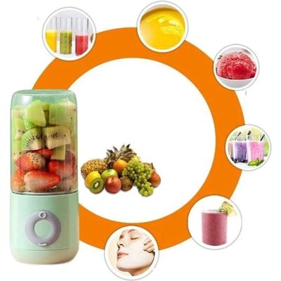 OEM Minibatidora Portátil - 500 Ml - Exprimidor - Recargable Por Usb - Licuadora Para Llevar - Mini - Blanca OEM Minibatidora Portátil - 500 Ml - Exprimidor - Recargable Por Usb - Licuadora Para Llevar - Mini - Blanca