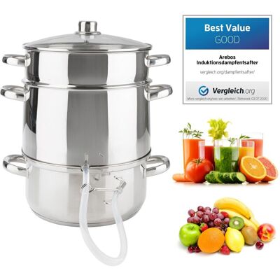 Arebos - Exprimidor A Vapor De Acero Inoxidable Extractor De Zumos De Frutas Arebos - Exprimidor A Vapor De Acero Inoxidable Extractor De Zumos De Frutas