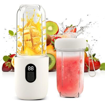 OEM Licuadora Portátil De 1500 Mah, Exprimidor Eléctrico Portátil De Cítricos Con Pantalla Digital, Inalámbrico, Cabezal De Corte De Acero Inoxidable De 16 Cuchillas, Blanco OEM Licuadora Portátil De 1500 Mah, Exprimidor Eléctrico Portátil De Cítricos Con Pantalla Digital, Inalámbrico, Cabezal De Corte De Acero Inoxidable De 16 Cuchillas, Blanco