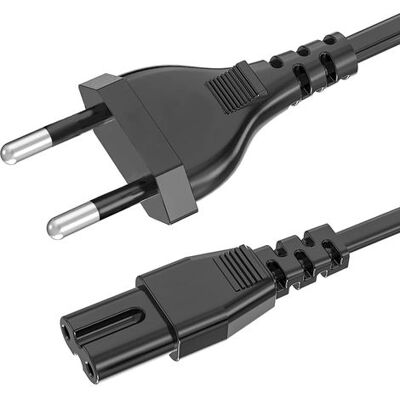 OEM Cable De Alimentación De 1,5 M Con Enchufe Europeo De 2 Pines A Enchufe Europeo C7 (tipo Figura 8) Para Tv, Blu-ray, Receptor De Dvd Y Otros Dispositivos Eléctricos - Negro OEM Cable De Alimentación De 1,5 M Con Enchufe Europeo De 2 Pines A Enchufe Europeo C7 (tipo Figura 8) Para Tv, Blu-ray, Receptor De Dvd Y Otros Dispositivos Eléctricos - Negro