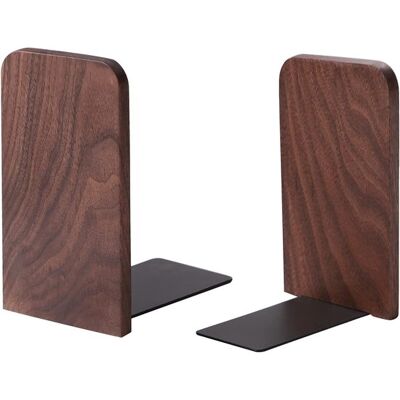 OEM Sujetalibros De Madera, Diseño Antideslizante, Robustos Y Duraderos, Pueden Sostener Libros Y Películas (color Nogal Negro, 1 Par) OEM Sujetalibros De Madera, Diseño Antideslizante, Robustos Y Duraderos, Pueden Sostener Libros Y Películas (color Nogal Negro, 1 Par)