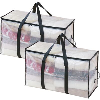OEM Saco Plastico Transparente - Capacidad 90 Blu-ray O 60 Dvd - Asas Integradas - Para Organizacion De Medios - Pack De 2 OEM Saco Plastico Transparente - Capacidad 90 Blu-ray O 60 Dvd - Asas Integradas - Para Organizacion De Medios - Pack De 2