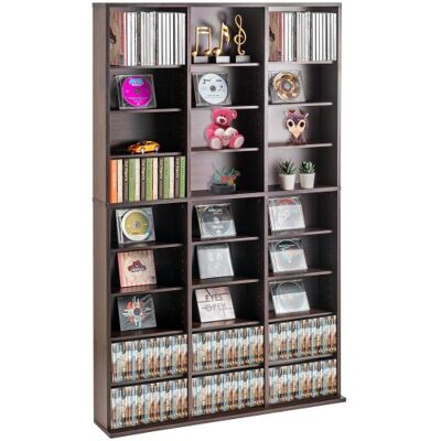 OEM Medienaufbewahrungsschrank, 9-lagiges Dvd-regal Für Bis Zu 756 Cds, Verstellbare Cd-regale Mit 27 Fächern, Schützt Und Organisiert Musik-, Film-, Videospiel- Oder Erinnerungssammlungen, Espresso OEM Medienaufbewahrungsschrank, 9-lagiges Dvd-regal Für Bis Zu 756 Cds, Verstellbare Cd-regale Mit 27 Fächern, Schützt Und Organisiert Musik-, Film-, Videospiel- Oder Erinnerungssammlungen, Espresso