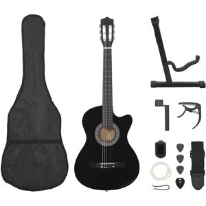 TORANA Set De Guitarra Clásica Occidental 12 Pzas 6 Cuerdas Negra 38" TORANA Set De Guitarra Clásica Occidental 12 Pzas 6 Cuerdas Negra 38"