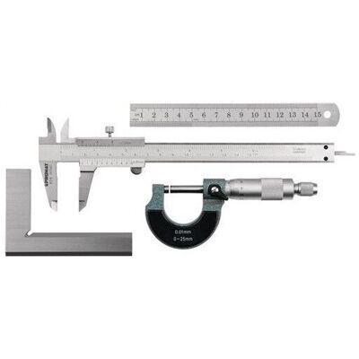 Juego De Instrumentos De Medicion 4 Uds. Promat Juego De Instrumentos De Medicion 4 Uds. Promat
