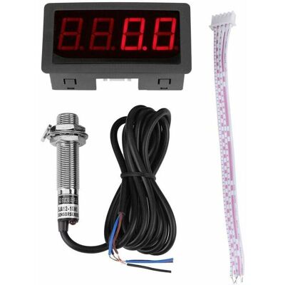 DPZO Tacómetro Digital De 4 Led Para Todos Los Instrumentos Digitales, Tacómetro Led Universal Rojo/azul, Velocímetro + Sensor De Proximidad De Efecto Hall, Sensor Npn (rojo) DPZO Tacómetro Digital De 4 Led Para Todos Los Instrumentos Digitales, Tacómetro Led Universal Rojo/azul, Velocímetro + Sensor De Proximidad De Efecto Hall, Sensor Npn (rojo)