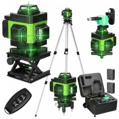 OEM Nivel Láser 4d, 16 Líneas, Baterías Recargables, Extensión De Aleación 1,2 M, Ajustable 3 Alturas - Verde OEM Nivel Láser 4d, 16 Líneas, Baterías Recargables, Extensión De Aleación 1,2 M, Ajustable 3 Alturas - Verde