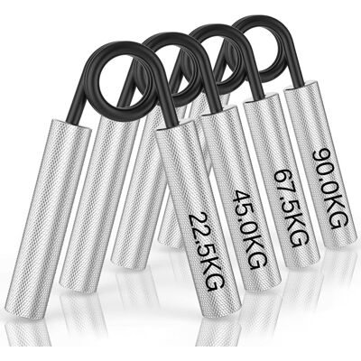 OEM Empuñaduras En Paquete De 4 Unidades, De 22,5 Kg A 157,5 Kg, Empuñaduras Metálicas Para Entrenamiento De Antebrazo Y Muñeca, Adecuadas Para El Entrenamiento De Fuerza De La Mano Y La Rehabilitación De OEM Empuñaduras En Paquete De 4 Unidades, De 22,5 Kg A 157,5 Kg, Empuñaduras Metálicas Para Entrenamiento De Antebrazo Y Muñeca, Adecuadas Para El Entrenamiento De Fuerza De La Mano Y La Rehabilitación De