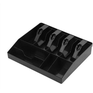 KZQ Cajón Para Caja Registradora De 32 Cm X 27 Cm, 4 Compartimentos Para Billetes Y 4 Compartimentos Para Monedas, Caja De Almacenamiento De Efectivo Ordenada (negra) A KZQ Cajón Para Caja Registradora De 32 Cm X 27 Cm, 4 Compartimentos Para Billetes Y 4 Compartimentos Para Monedas, Caja De Almacenamiento De Efectivo Ordenada (negra) A