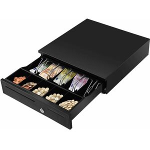 Costway - Cajón Registradora Dinero Metal Caja De Efectivo Con Bandeja Recambio Para Billetes Y Monedas 40,5x42x10cm Costway - Cajón Registradora Dinero Metal Caja De Efectivo Con Bandeja Recambio Para Billetes Y Monedas 40,5x42x10cm