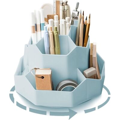 Ahlsen Contenedor Giratorio Para Bolígrafos, Organizador De Escritorio Con 9 Compartimentos, Rotación De 360°, Gran Capacidad Mejorada, Puede Contener Lápices, Crayones Y Varios Artículos De Papelería Ahlsen Contenedor Giratorio Para Bolígrafos, Organizador De Escritorio Con 9 Compartimentos, Rotación De 360°, Gran Capacidad Mejorada, Puede Contener Lápices, Crayones Y Varios Artículos De Papelería