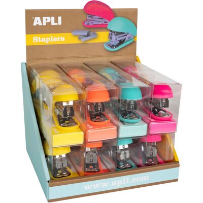 Grapadora 11-30 Hojas Marca Apli Modelo Apli Expositor De Grapadoras Fluor Collection - Tamaño 63mm - 16 Unidades En 4 Colores Intensos - Incluye 1000 Grapas Plateadas Por Grapadora Grapadora 11-30 Hojas Marca Apli Modelo Apli Expositor De Grapadoras Fluor Collection - Tamaño 63mm - 16 Unidades En 4 Colores Intensos - Incluye 1000 Grapas Plateadas Por Grapadora