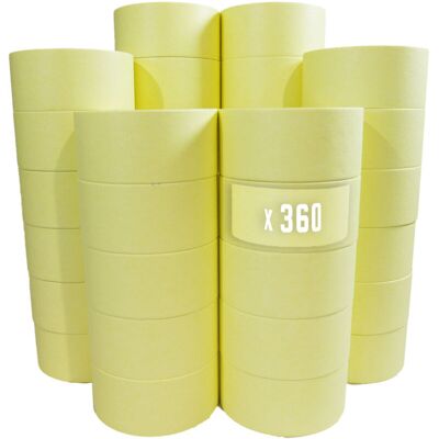 Lote De 360 Cintas Adhesivas De Enmascarar 50 Mm X 50 M Hasta 80° - Rollo De Enmascarar Para Pintar Tecplast Lote De 360 Cintas Adhesivas De Enmascarar 50 Mm X 50 M Hasta 80° - Rollo De Enmascarar Para Pintar Tecplast