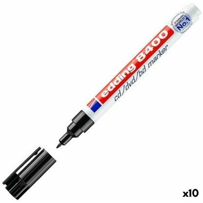 Rotulador Permanente Edding 8400 Negro (10 Unidades) Rotulador Permanente Edding 8400 Negro (10 Unidades)