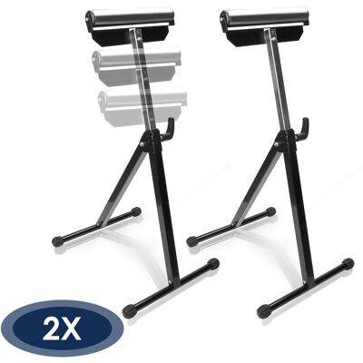 Tolletour Soportes De Rodillo Pack De 2, Caballetes Ajustables 68,2–108 Cm, Rodillo De Apoyo 29,5 Cm, Soportes Plegables De Acero A3, Capacidad 60 Kg Por Pieza Tolletour Soportes De Rodillo Pack De 2, Caballetes Ajustables 68,2–108 Cm, Rodillo De Apoyo 29,5 Cm, Soportes Plegables De Acero A3, Capacidad 60 Kg Por Pieza