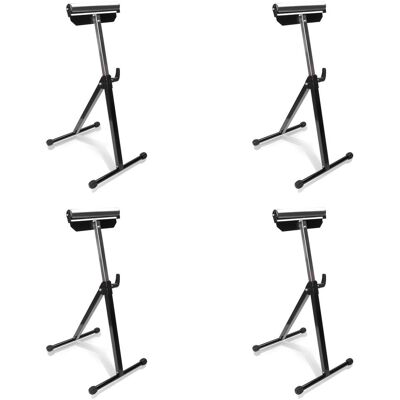 Randaco Soportes De Rodillo Pack De 4, Caballetes Ajustables 68,2–108 Cm, Rodillo De Apoyo 29,5 Cm, Soportes Plegables De Acero A3, Capacidad 60 Kg Por Pieza Randaco Soportes De Rodillo Pack De 4, Caballetes Ajustables 68,2–108 Cm, Rodillo De Apoyo 29,5 Cm, Soportes Plegables De Acero A3, Capacidad 60 Kg Por Pieza