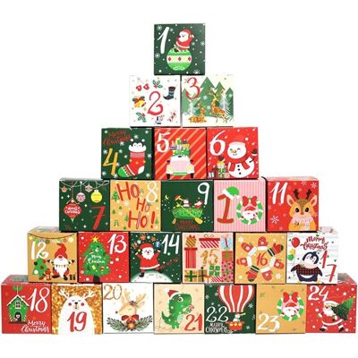 OEM Cajas De Regalo Para Calendario De Adviento Coocheer, 24 Unidades, 7 X 7 X 7 Cm, Cartón Resistente, Reutilizables, Ideales Para Dulces O Pequeños Regalos. OEM Cajas De Regalo Para Calendario De Adviento Coocheer, 24 Unidades, 7 X 7 X 7 Cm, Cartón Resistente, Reutilizables, Ideales Para Dulces O Pequeños Regalos.