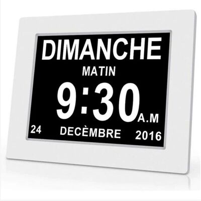 TRIMEC Orologio Digitale Da 7 Pollici Con Calendario, Data E Ora, Orologio Per L'Alzheimer Per Genitori, Promemoria Per Farmaci Per Nonni E Bambini - Bianco - 20414324 Mm TRIMEC Orologio Digitale Da 7 Pollici Con Calendario, Data E Ora, Orologio Per L'Alzheimer Per Genitori, Promemoria Per Farmaci Per Nonni E Bambini - Bianco - 20414324 Mm