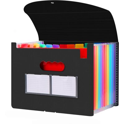 OEM Carpeta Archivadora A4 De 12 Compartimentos, Almacenamiento Administrativo De Papel, Organizador De Documentos A4 Expandible, Organizador De Archivos Tipo Acordeón De Gran Capacidad (negro) OEM Carpeta Archivadora A4 De 12 Compartimentos, Almacenamiento Administrativo De Papel, Organizador De Documentos A4 Expandible, Organizador De Archivos Tipo Acordeón De Gran Capacidad (negro)