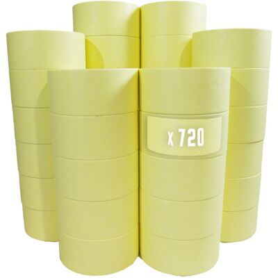 Lote De 720 Cintas Adhesivas De Enmascarar 50 Mm X 50 M Hasta 80° - Rollo De Enmascarar Para Pintar Tecplast Lote De 720 Cintas Adhesivas De Enmascarar 50 Mm X 50 M Hasta 80° - Rollo De Enmascarar Para Pintar Tecplast