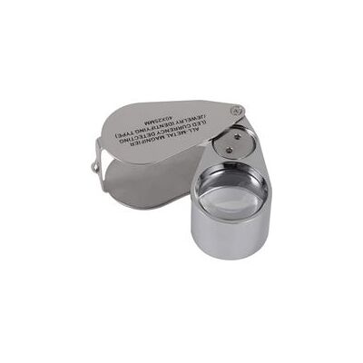 OEM Lupa Plegable De Metal Con Aumento De 40x Y Led OEM Lupa Plegable De Metal Con Aumento De 40x Y Led