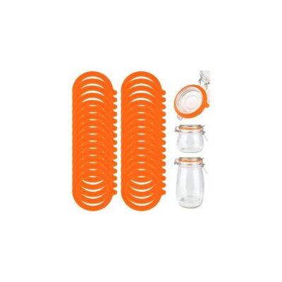 OEM Paquete De 30 Sellos De Silicona Para Frascos, 70 X 95 Mm, Sellos Intercambiables, Sellos De Goma Para Tapas De Vidrio Con Clip (naranja) - Crezuo OEM Paquete De 30 Sellos De Silicona Para Frascos, 70 X 95 Mm, Sellos Intercambiables, Sellos De Goma Para Tapas De Vidrio Con Clip (naranja) - Crezuo