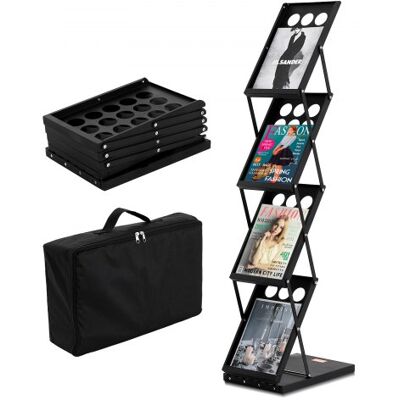 OEM Expositor Plegable Para Revistas Soporte De Exhibición De Folletos 4 Niveles Estante Portátil Para Folletos Con Bolsa De Transporte Para Exposiciones De Oficina, Ferias Comerciales, 4 Bolsillos OEM Expositor Plegable Para Revistas Soporte De Exhibición De Folletos 4 Niveles Estante Portátil Para Folletos Con Bolsa De Transporte Para Exposiciones De Oficina, Ferias Comerciales, 4 Bolsillos