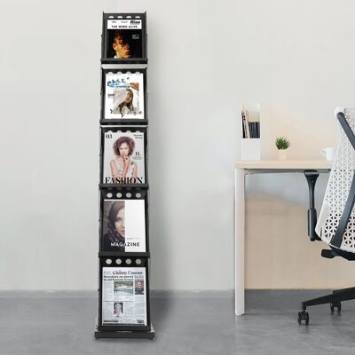 SENDERPICK Expositor Plegable Para Revistas Con Varios Niveles Expositor Para Folletos Y Periódicos SENDERPICK Expositor Plegable Para Revistas Con Varios Niveles Expositor Para Folletos Y Periódicos