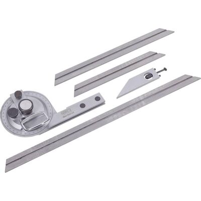 Horex Set De Transportadores De Ángulo Acero Inoxidable 5 Piezas Horex Set De Transportadores De Ángulo Acero Inoxidable 5 Piezas