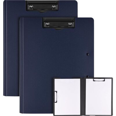 ZVD Portadocumentos, Portapapeles A4 Con Clips, Portadocumentos A4 Con Tapas Para Oficina, Obra, Escuela, Azul ZVD Portadocumentos, Portapapeles A4 Con Clips, Portadocumentos A4 Con Tapas Para Oficina, Obra, Escuela, Azul