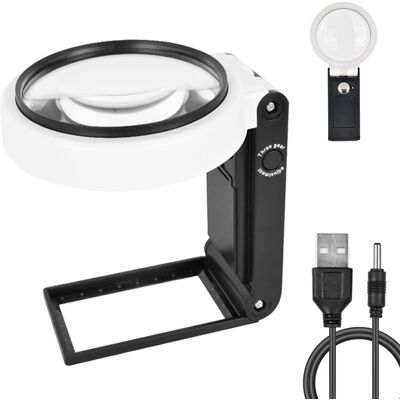 OEM Lupa 10x/30x Con Luz Y Soporte, Lupa Led Portátil, Lupa De Lectura Plegable Para Personas Mayores, Ideal Para Leer Monedas, Sellos, Mapas, Joyas Y En Entornos De Trabajo Cerrados. OEM Lupa 10x/30x Con Luz Y Soporte, Lupa Led Portátil, Lupa De Lectura Plegable Para Personas Mayores, Ideal Para Leer Monedas, Sellos, Mapas, Joyas Y En Entornos De Trabajo Cerrados.