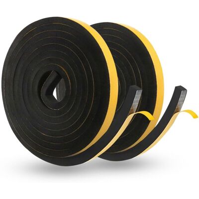 DPZO Sello De Espuma Adhesiva De 8 M, Tira De Sellado De Goma De 12 Mm (largo) X 10 Mm (grosor), Para Puertas Y Ventanas, Aislamiento Acústico, Impermeable Y Resistente A Los Golpes. DPZO Sello De Espuma Adhesiva De 8 M, Tira De Sellado De Goma De 12 Mm (largo) X 10 Mm (grosor), Para Puertas Y Ventanas, Aislamiento Acústico, Impermeable Y Resistente A Los Golpes.