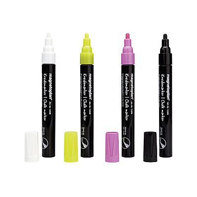 Magnetoplan - Rotulador De Tiza Líquida De Colores En Negro Blanco Magnetoplan - Rotulador De Tiza Líquida De Colores En Negro Blanco